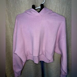 Princess Polly cropped pink sweater hoodie size S/M